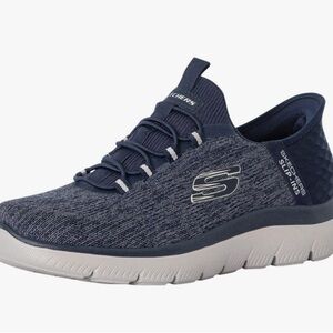 Skechers Dark Blue Knit Slip-On Shoes men’s size 13